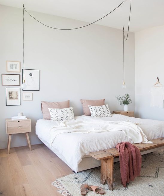 Dormitorio doble de estilo escandinavo